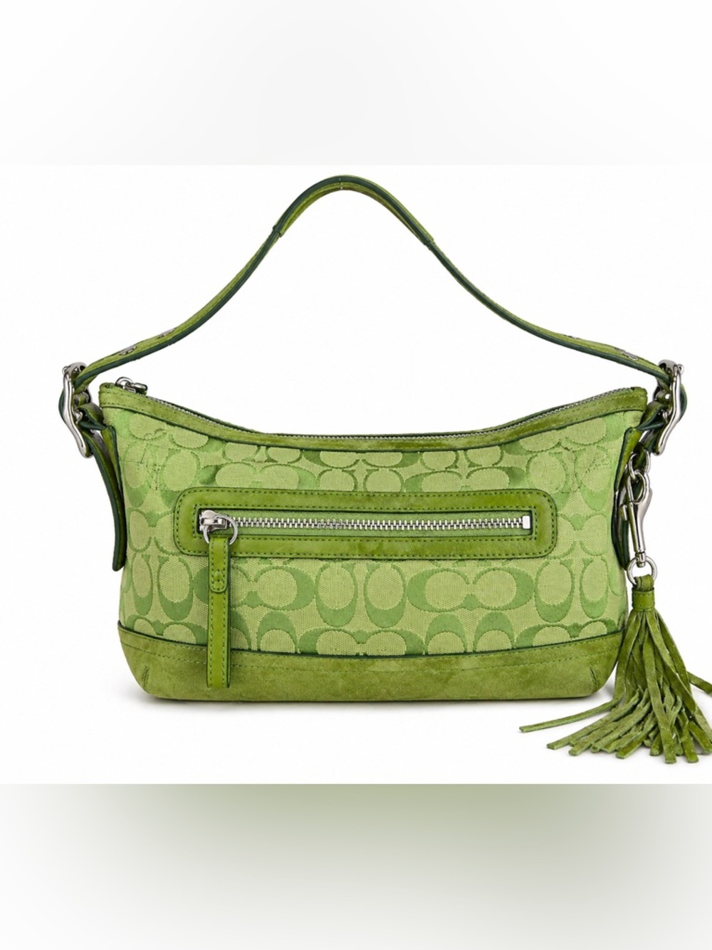 Coach Vintage Y2K 9363 Green Signature Soho East West Duffle Shoulder Bag Rare - Picture 11 of 12